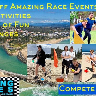 beachside amazing races staff and team activities in Cabarita to Cudgen Creek fun events for staff conferences