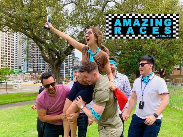 amazing-race-team-sydney-champions celebration for staff