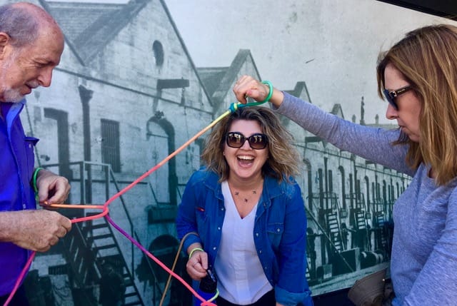 Amazing Race in The Rocks Sydney Activities such as escaping convict handcuffs just for team building activities fun and laughter and more Sydney escape conference celebrations around The Rocks and Urba areas.