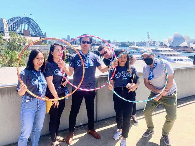 The Rocks Sydney amazing race to MCA and Pub rooftops, in time for staff and teams to register their checkpoints for an amazing race win with our professional Sydney hosts and facilitators not just great actors but talented character driven safe staff.