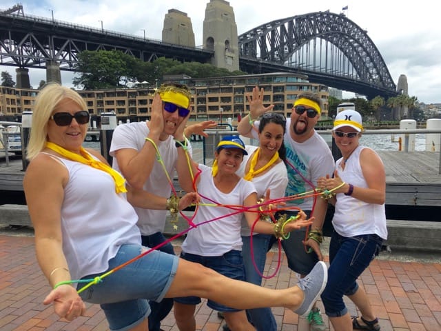 Amazing Race Sydney for the best fun staff team building around The Rocks. Teamwork activities challenge for staff engagement and connection.